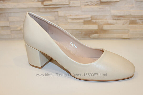 Туфлі жіночі бежеві на підборах Т1782