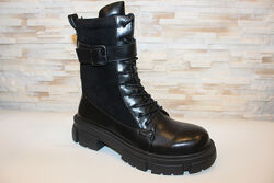 Черевики жіночі чорні демісезонні Д856