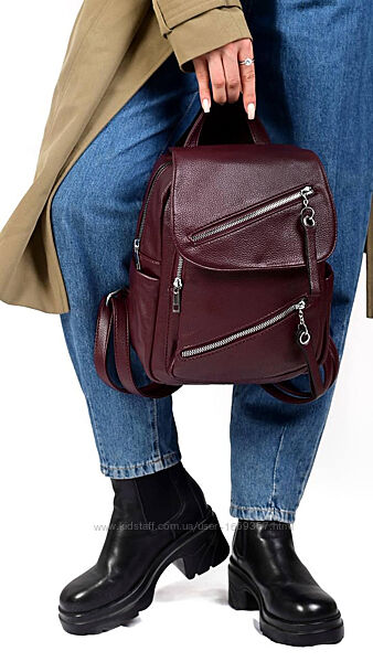 Рюкзак жіночий бордовий код 7-026