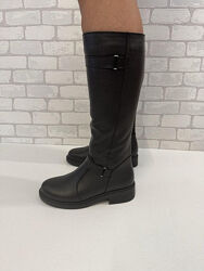 Чоботи жіночі зимові чорні натуральна шкіра С477