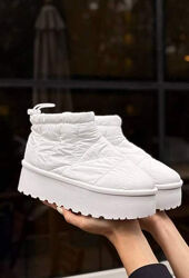 Чоботи дутики жіночі зимові білі С479