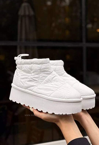 Чоботи дутики жіночі зимові білі С479