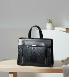 Сумка жіноча чорна з натуральної шкіри код 25-5052