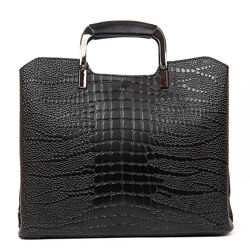 Жіноча сумка чорна натуральна шкіра код 25-1540