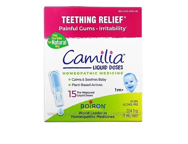Boiron, Camilia, Камилия, облегчение боли при прорезывании зубов, 15 доз