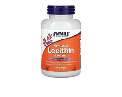 NOW Foods, соняшниковий лецитин без ГМО, Non-GMO Lecithin 100 капсул