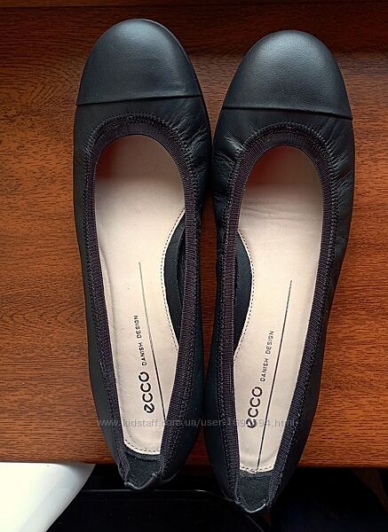Балетки ecco anine ballerina 208093 оригінал нові розмір 38 чорні