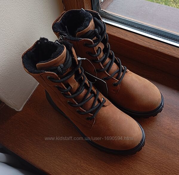 Черевики ecco tredtray k 770072 оригінал нові р.31 hydromax нубук 