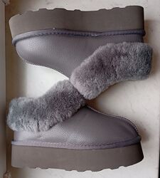 Уггі зимові jing dian натуральна шкіра р.37,38,40 нові сірі