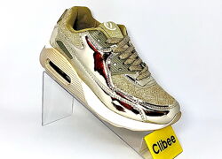 Модные кроссовки золотые Clibee Румыния 32р