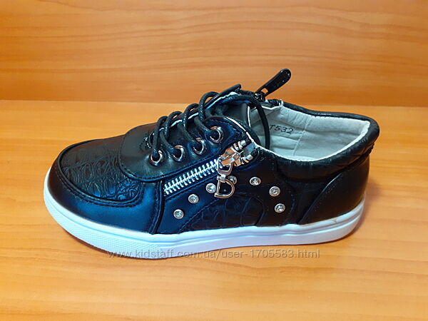 Кроссовки туфли мокасины демисезонные на девочку черные