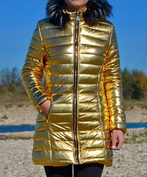 Модне золотисте пальто куртка boohoo &128160 знижка