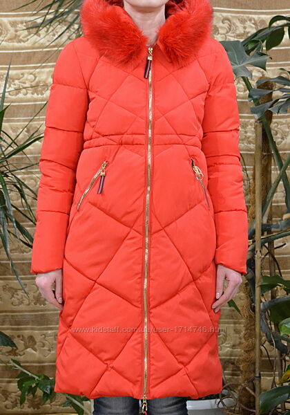 Дуже тепле та модне зимове жіноче пальто пуховик