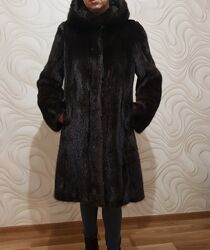 Норкова шуба  колір шоколад тисмениця