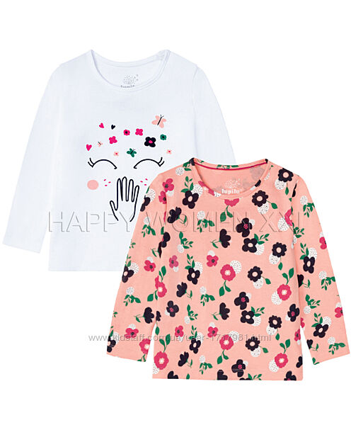1-2 года набор регланов для девочки кофта лонгслив футболка длинный рукав