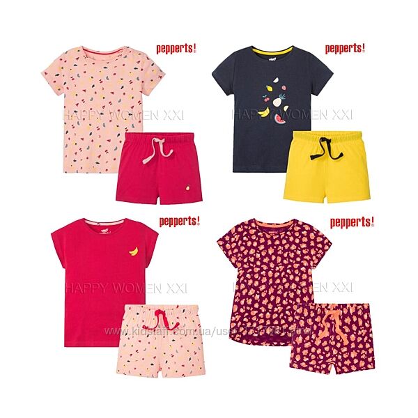 12-14 лет летняя пижама для девочки футболка домашняя шорты трикотажные