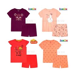 2-6 лет летняя пижама для девочки домашняя одежда футболка шорты трикотаж