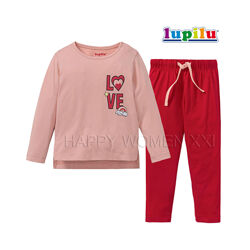 2-4 года пижама для девочки деми домашняя одежда лонгслив штаны реглан кофт