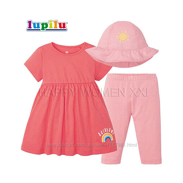 4-6 лет костюм для девочки летний туника и лосины капри панама платье
