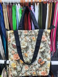 Сумка шопер  з блискавкою, подвійні ручки