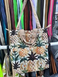 Сумка шопер з блискавкою, подвійні ручки