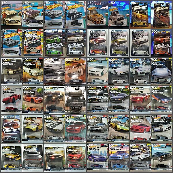 Моделі Hot Wheels Fast & Furious, машинки хот вілс форсаж