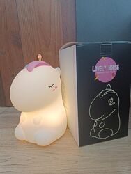 Нічник силіконовий Єдиноріг акумуляторний