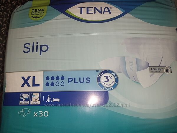 Підгузки Tena Slip 4 xl Plus подгузники памперси для дорослих