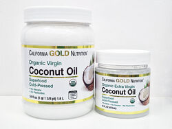 Нерафінована кокосова олія California Gold Nutrition, 473 мл / 1,6 л