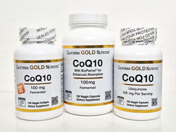 Коензим Q10 California Gold CoQ10 з BioPerine, 100 мг, 120/150 капсул