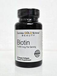 Біотин California Gold Nutrition, 10000 мкг, 90 капсул