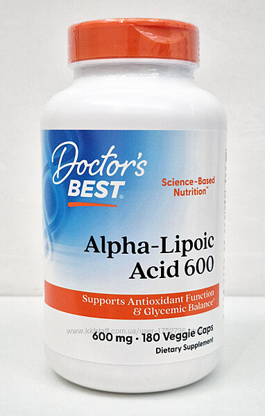 Альфа-ліпоєва кислота Doctor&acutes Best, 600 мг, 180 капсул