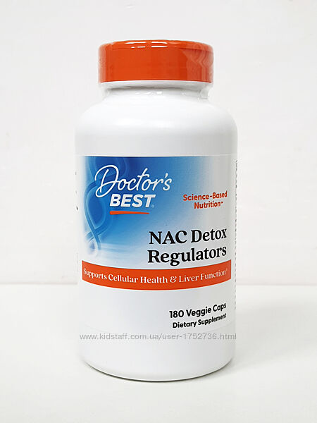 N-ацетилцистеин Doctor&acutes Best NAC Detox Regulators, 600 мг, 180 капсул