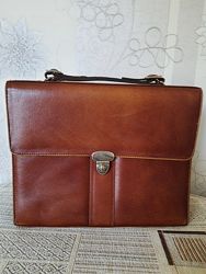Итальянская кожаная сумка-портфель