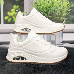 Кроссовки женские Girnaive белые с коричневым демисезонные 4419