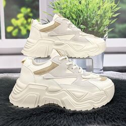 Кроссовки женские Swin Shoes белые с серым демисезонные 4454