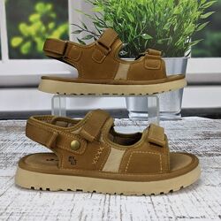 Босоножки детские для мальчика Jong Golf светло-коричневые замшевые 5828