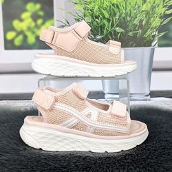 Босоножки детские для девочки Jong Golf розовые текстильные 5831