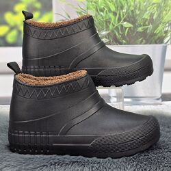 Галоши женские пена ЭВА на меху Gipanis черные высокие 8218