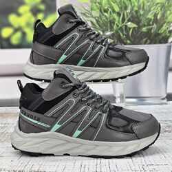 Кроссовки зимние на меху подростковые Sayota серые 5987