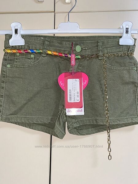 Джинсовые шортики на девочку 11-12 лет, Италия