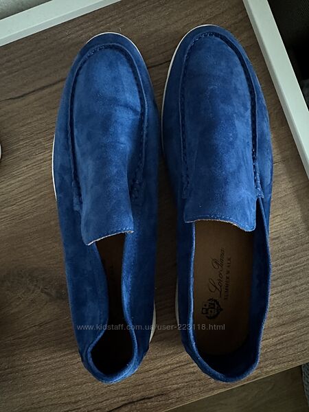 Лофери, чоловічі, синій колір 