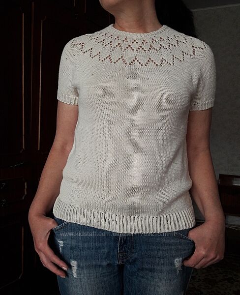 Пуловер с короткими рукавами