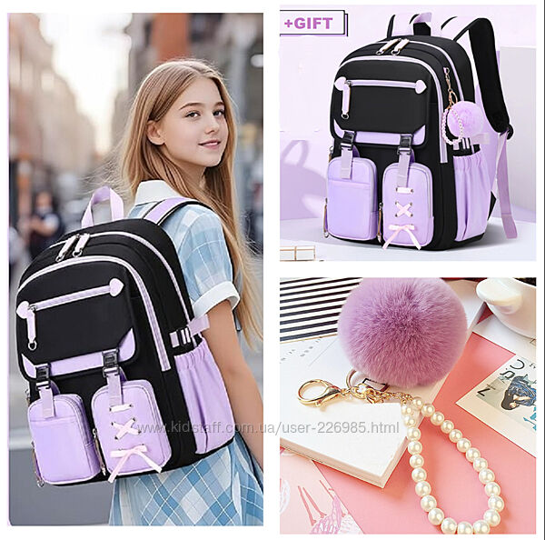 Стильний шкільний підлітковий рюкзак Fashion для дівчинки 5-11 класу
