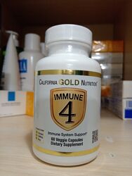 California Gold Nutrition, Immune 4, средство для укрепления иммунитета, 60