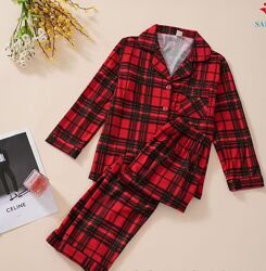 Новорічна піжамка рубашка та штанці для підлітків