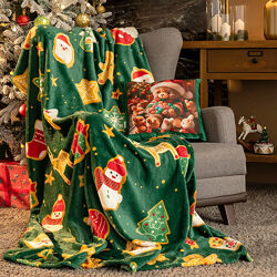 Новорічні пледи з мікрофібри