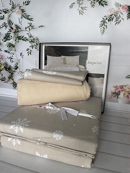 Байковое теплое постельное белье  ТМ BELIZZA все размеры