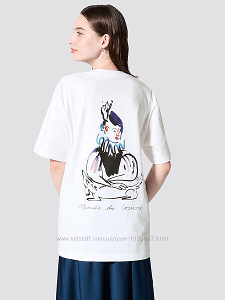 Футболка uniqlo louvre x camille henrot ut, модель унісекс