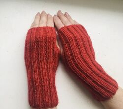 вязаные митенки для женщин